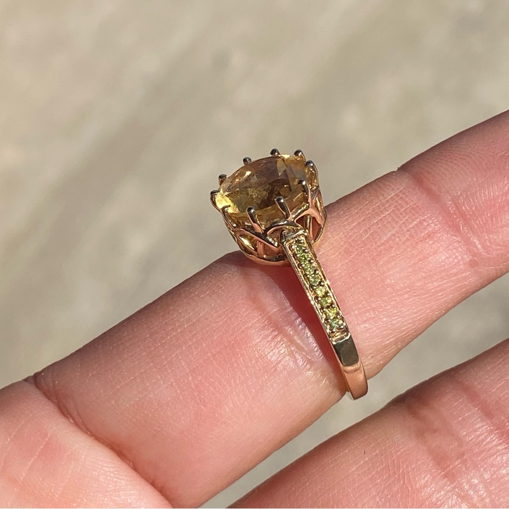 10K Yellow Gold Citrine Ring - Picture 11 of 12